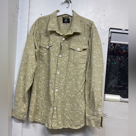 Standard Issue Other - Standard Issue 100% Cotton Flannel Camping Print button down Shirt Size XL